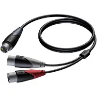 Procab CLA735 XLR Female - 2x XLR Male 1,5 Meter