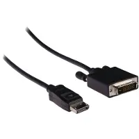 Nedis DisplayPort-Kabel | DisplayPort Male | DVI-D 24+1-Pins Male | 1080p | Vernikkeld | 2.00 m | Rond | PVC | Zwart | Label - CCGL37200BK20