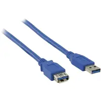 DeLOCK USB naar USB verlengkabel - USB3.0 - tot 2A / blauw - 1 meter