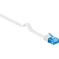 Pro Netwerkkabel | Cat6a U/UTP | 15 meter (100% koper, Plat, Wit)