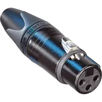 Neutrik NC3FXX-B XLR 3-pins (v) connector - verguld / zwart