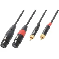 PD Connex 2x XLR (v) - 2x RCA (m) stereo audiokabel - 3 meter