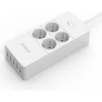 ORICO stekkerdoos met 4 contacten en 5x USB / wit - 1,5 meter
