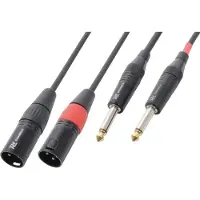 PD Connex 2x XLR (m) - 2x 6,35mm Jack (m) audio adapter - 0,15 meter
