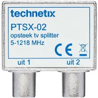 Technetix KabelKeur Coax splitter - (Vrouwelijk naar 2 x mannelijk)