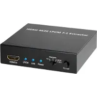Roline HDMI naar stereo, 5.1 en 7.1 audio extractor - HDMI 1.4 (4K 30Hz) / zwart
