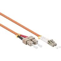 S/CONN LC - SC Duplex Optical Fiber Patch kabel - Multi Mode OM2 - oranje / LSZH - 2 meter