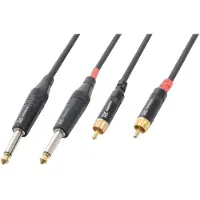 PD Connex 2x 6,35mm Jack - Tulp stereo audio kabel - 1,5 meter