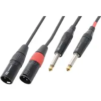 PD Connex 2x XLR (m) - 2x 6,35mm Jack (m) audiokabel - 3 meter