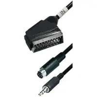 Transmedia S-VHS en 3,5mm Jack (m) naar Scart (m) kabel / zwart - 20 meter