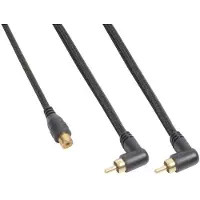 PD Connex Subwoofer/Tulp stereo (m) haaks - Tulp mono (v) audio adapter - 0,30 meter