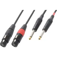PD Connex 2x XLR (v) - 2x 6,35mm Jack (m) audiokabel - 1,5 meter