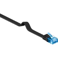 PROCABLE Netwerkkabel | Cat6a U/UTP | 20 meter (100% koper, Plat, Zwart)