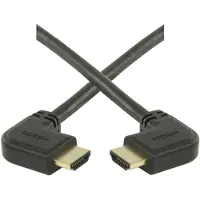 Coretek HDMI kabel - 90° haakse connectoren (links/rechts) - versie 1.4 (4K 30Hz) - 1 meter