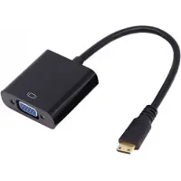 Dolphix Mini HDMI naar VGA adapter / zwart - 0,15 meter