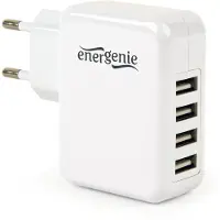 EnerGenie USB thuislader met 4 poorten - recht - 3,1A / wit