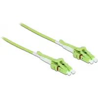 DeLOCK LC Duplex Optical Fiber Patch kabel - Uniboot / quick release - Multi Mode OM5 - groen / LSZH - 2 meter