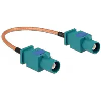 DeLOCK Fakra Z (m) - Fakra Z (m) antenne kabel - RG316 - 50 Ohm / transparant - 0,15 meter