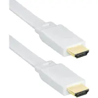 Transmedia Platte HDMI kabel - versie 1.4 (4K 30Hz) / wit - 2 meter