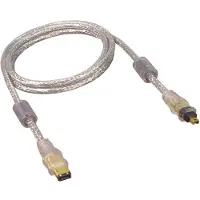 MaxTrack Premium FireWire 400 kabel met 4-pins - 6-pins connectoren / transparant - 5 meter