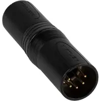 Neutrik NA5MM-B XLR 5-pins (m) - XLR 5-pins (m) DMX koppelstuk / zwart