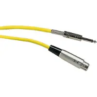 Soundlab XLR (v) - 6,35mm Jack mono (m) audiokabel / geel - 6 meter