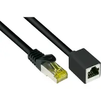 S-Impuls S/FTP CAT7 10 Gigabit netwerk verlengkabel / zwart - LSZH - 5 meter