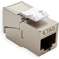 Roline Cat.6 (Class E)/Keystone, RJ-45, afgeschermd, zonder gereedschap, compact, zilverkleurig
