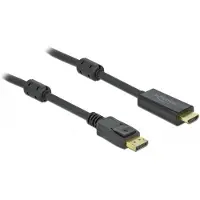 DeLOCK Premium DisplayPort naar HDMI kabel - DP 1.2 / HDMI 1.4 (4K 30Hz) / zwart - 7 meter