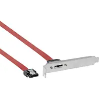 InLine eSATA slotplaatje, eSATA socket extern naar interne SATA stekker, 50cm