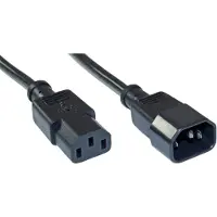 DINIC C13 - C14 stroomkabel voor UPS/PDU - 3x 1,50mm / zwart - 5 meter