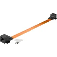 MaxTrack UTP CAT5 Fast Ethernet RJ45 deur/raam adapter / oranje - 0,30 meter