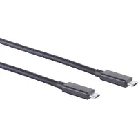 S/CONN USB-C naar USB-C kabel - USB4 (tot 40 Gbit/s) - PD tot 100W - video tot 8K 60Hz / zwart - 0,25 meter