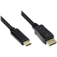 GOOD CONNECTIONS USB-C naar DisplayPort actieve kabel met DP Alt Mode (4K 60 Hz) / zwart - 10 meter