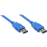 MaxTrack USB naar USB kabel - USB3.0 - tot 0,9A / blauw - 5 meter