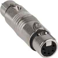 Neutrik NA5FF XLR 5-pins (v) - XLR 5-pins (v) DMX koppelstuk / grijs