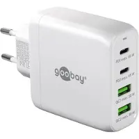 Goobay 64818 - Thuislader - 4-poorts USB-C PD en USB-A QC - 68W - Wit