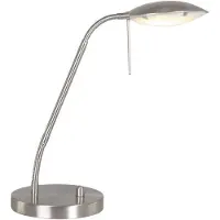 Steinhauer Bureaulamp Eloi, dimbaar, alu / grijs / zink, Werkkamer / Kantoor, metaal, Modern, bureaulamp