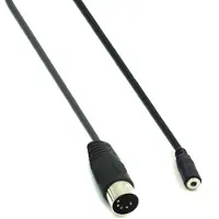 Dolphix DIN 5-pins (m) - 3,5mm Jack (v) audiokabel / zwart - 0,50 meter