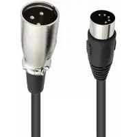 Dolphix DIN 5-pins (m) - XLR (m) kabel / zwart - 1,5 meter