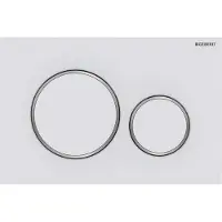 Geberit Bedieningsplaat Sigma 20 DF Met Glansverchroomde Designringen Mat Wit