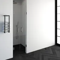 Brauer Void pendeldeuren helder glas 60x200 incl. glascoating PVD RVS-kleurig geborsteld