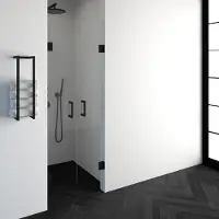 Brauer Void Nis Pendeldeur 70x200cm - Mat Zwart - Veiligheidsglas - Douche, Douchedeuren - 8720359360793