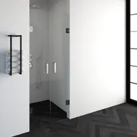 Brauer Void Nis Pendeldeur 80x200cm - Chroom - Veiligheidsglas - Douche, Douchedeuren - 8720359360809