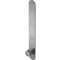 Hotbath Cobber Afbouwdeel thermostaat Verticaal met 3 pushbuttons Geborsteld Nikkel PB050