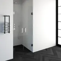 Brauer Void Nis Pendeldeur 90x200cm - Chroom - Veiligheidsglas - Douche, Douchedeuren - 8720359360830