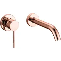 Best design Lyon inbouw wastafelkraan 20cm rosé goud