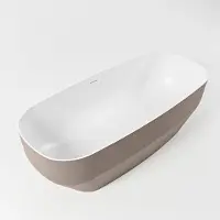 Mondiaz Vrijstaand Bad STONE 170x75cm Kleur Smoke / Talc
