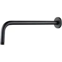 Aloni Douchearm, wandarm, douchekoparm, wandmontage, rond, mat zwart