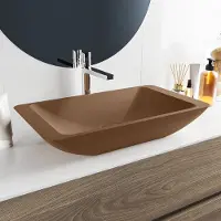 Mondiaz topi waskom solid surface 60 cm kleur rust /rust